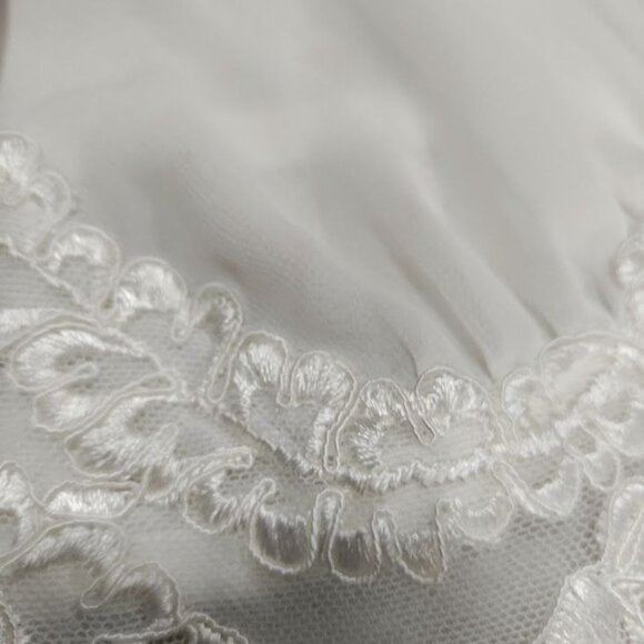 Secret Treasures 2X Babydoll Sheer Twee Cutsie Whimsy White Lace Empire Top - Picture 5 of 9